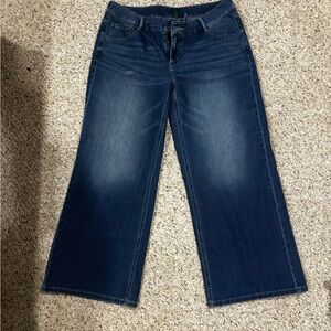 HALARA Women's Flare Jeans in Deep Blue